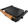 Gertuvė Cecotec Rock'ngrill 1300 Wood B. 1300 W galia, juodas dizainas, rockstone danga, neslystantis pagrindas, plaukiojanti plokštė, šviesos indikatorius, medinė rankena, universalumas