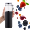Gertuvė Stiklinis vandens butelis su silikonine juostele Altom Design, 500 ml