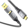 Gigimundo 20 gbps usb c kabelis (0,5 m) thunderbolt 3, palaiko 4k 60hz video pd 100w, usb 3.2 gen2x2 greito įkrovimo kabelis (2-in-1 usb a/c), puikiai tinka mac studio, grafikos planšetei, dronui, ekranui