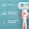 Gillette Venus Pro Smooth Sensitive moteriškas skustuvas jautriai odai, 1 keičiama galvutė, patvari metalinė rankena ir laikiklis duše