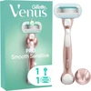 Gillette Venus Pro Smooth Sensitive moteriškas skustuvas jautriai odai, 1 keičiama galvutė, patvari metalinė rankena ir laikiklis duše
