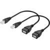 Gintooyun 2 vnt. Usb į Rj45 kabelis Usb į Rj45 ethernet kabelis Usb mama į Rj45 8p4c ethernet tėtis prailginimo kabelis maršrutizatoriui, Adsl modemui, kamerai ir kt. (30 cm)
