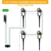 Globelit sodo apšvietimas su maitinimo šaltiniu 14 m, 3 W x 4 Led sodo apšvietimas, 27 V šilta balta 3000 K lauko apšvietimas sodui Ip65 atsparus vandeniui takams, vejai, namams, kiemui
