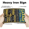 Globleland metalinis ženklas "garage Rules" metalinis ženklas garažui veržliarakčiai metalinis ženklas vintažinio stiliaus 30 x 20 cm juokinga sienų dekoracija metaliniai ženklai namų ūkio baro kavinės dekoravimui