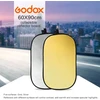 Godox 24 x 35 colių, 60 x 90 cm, 2-in-1 sulankstomas nešiojamas diskinis šviesos atšvaitas su krepšiu studijai ir fotografijai - auksinis, sidabrinis (sm-rft01-60x90)