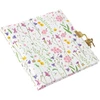 Goldbuch 44 454 Meadow Miracles Baltas dienoraštis su gėlių dizainu, užrašų knygelė su užraktu ir 2 raktais, matmenys 16,5 x 16,5 x 1,5 cm, žurnalas 96 balti puslapiai, viršelio meno spauda, knyga užrašams balta