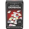 Goliath Double 9 Dominos – klasikinis šeimos stalo žaidimas vaikams nuo 5 metų – 55 sunumeruoti domino kauliukai 1–8 žaidėjams – metalinė kelioninė dėžutė domino žaidimas
