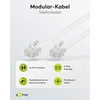 Goobay 93065 modulinis jungiamasis kabelis 15 m baltas - rj11/rj14 kištukas (6p4c) į rj11/rj14 kištuką (6p4c)