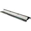 Good Connections® Patch panelis / Patch panelis - 19" - montuojamas serveryje/stovas - cat. 6a, 500 Mhz - 10-gigabit palaikymas - 24 prievadai - 0.5 U - Stp ekranuotas - atidaromas be įrankių - juodas (ral9005)