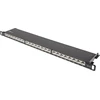 Good Connections® Patch panelis / Patch panelis - 19" - montuojamas serveryje/stovas - cat. 6a, 500 Mhz - 10-gigabit palaikymas - 24 prievadai - 0.5 U - Stp ekranuotas - atidaromas be įrankių - juodas (ral9005)