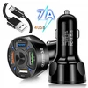 Greitas automobilinis įkroviklis 4xusb qc 3.0 + kabelis + automobilio įkrovimo indikatorius