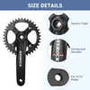 Greliving square crankset 170 mm kalnų dviračio švaistiklis 38t/42t žvaigždė pagaminta iš 6061 aliuminio lydinio, tinkamas shimano, sram, fsa