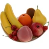 Gresorth dirbtiniai kriaušė, obuolys, bananas, persikas, kivis, apelsinas, vyšnios, kekės dekoracija, netikras vaisius, tikroviškas maistas, virtuvės žaislas