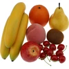 Gresorth dirbtiniai kriaušė, obuolys, bananas, persikas, kivis, apelsinas, vyšnios, kekės dekoracija, netikras vaisius, tikroviškas maistas, virtuvės žaislas