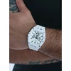 Guess vyriškas madingas laisvalaikio tonneau deimantinis 43 mm laikrodis