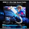 Gulemfy 8k Hdmi 2.1 kabelis 2 m, 48 Gbps itin spartus Hdmi kabelis 8k @ 60hz 4k @ 120hz/144hz/240hz Earc Hdr10+ Dolby Atmos Hdcp 2.3, suderinamas su Ps5/XBOX Series X/soundbar/lg Tv