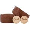 Gusti Genuine Leather Handlebar Tape Bicycle – Fausto C. 80 cm vairo juosta, dviračio priedai, skirti plento dviračiui, įskaitant kamštinę odinę juostelę, tamsiai ruda
