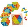 Haba 301703 – Dėlionė „magic Triangles“ su 36 trikampiais ir 6 dvipusėmis atspausdintomis šablonų lentelėmis, skatina kūrybiškumą ir smulkiąją motoriką