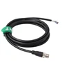 Hangton M12 A-code 4 kontaktų aviacinis jutiklio kodavimo įrenginio maitinimo kabelis į pliką laidą, skirtas pramoninės kontrolės automatikos įrangos tinklo įrenginiui Canope Io-link Profibus 2m