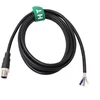 Hangton M12 A-code 4 kontaktų aviacinis jutiklio kodavimo įrenginio maitinimo kabelis į pliką laidą, skirtas pramoninės kontrolės automatikos įrangos tinklo įrenginiui Canope Io-link Profibus 2m