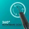 Dantų šepetėlis Happybrush belaidis burnos irigatoriaus rinkinys elektrinis dantų valiklis su 3 savaičių baterija 360° besisukantys antgaliai efektyvus tarpdančių valymas, vandens siūlas juodas/mėtų