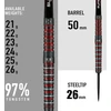 Harrows Tungsten Infinity smigiai su 97% volframo plieniniu antgaliu