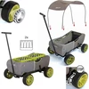 Hauck Eco Mobile vežimėlis-rankinis vežimėlis 2 vaikams su stogeliu nuo saulės ir sėdynės paminkštinimu, sulankstomas, apkrova 50 kg - Forest Žalias