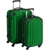 Hauptstadtkoffer Alex - 2 dalių blizgus kietas lagaminų rinkinys 65 cm + 55 cm, 74 litrai + 42 litrai, žalias, žalias