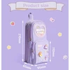 Hautstore penalas su 3 skyriais, violetinis-d, kišeninis organizatorius