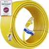 Hb-digital 15 m lan kabelis, rj45 patch kabelis su cat 7 raw kabeliu s/ftp - ghmt sertifikuotas - 10 gigabitų ethernet tinklo kabelis varinis profesionalus pimf, skirtas patch panel switch pc router - geltonas