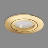 Hcfei Led įleidžiamas prožektorius, reguliuojamas, matinio aukso spalvos, apvalus, pasukamas, 5 W, plokščias, 230 V, įleidžiamas prožektorius, 68 mm gręžimo anga, 120° spindulio kampas, neutrali balta spalva, 4000 K (10 vnt.)