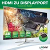 Hdmi į Displayport keitiklio kabelis, 4k 60hz, Usb maitinimas, 1.5m