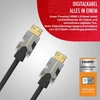 Hdmi kabelis M1000 1,5 m, Premium Hdmi 2.0 kabelis, Uhd 4k Hdr 22,5 Gbps, 24k aukso jungtys, suderinamas su žaidimų konsolėmis, Dvd grotuvais, kompiuteriais
