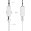 Hdsupply audio kabelis 3.5 mm jack į 3.5 mm jack 0.50 m baltas