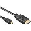 Hdsupply Hc055-010e Hdmi - Micro Hdmi kabelis Hdmi-a kištukas (19 kontaktų) į Hdmi-d kištuką (19 kontaktų) dvigubai ekranuotas paauksuoti kontaktai, 1.0m, juodas