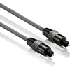 Hdsupply tc030-030 toslink s/pdif audio kabelis, optinis pluoštas, nuo vyriško iki vyriško, skersmuo 6,0 mm, 3,00 m, pilkas