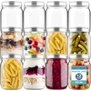Heftman stikliniai mason stiklainiai su hermetiškais dangteliais 500 ml avižoms per naktį, naminiam džemui, tvirtas stiklainis su dangteliu medui, marinavimui, konservavimui, laikymui