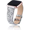 Hemobllo apyrankė, suderinama su Fitbit Versa / Versa 2 / Versa Lite / Versa Se - blizganti odinė laikrodžio apyrankė, reguliuojama pakaitinė odinė apyrankė vyrams ir moterims