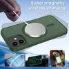 Hgh magnetinis dėklas, skirtas iphone 12 mini 5.4 colio, suderinamas su magsafe, permatomas matinis plonas smūgiams atsparus telefono dėklas, skirtas iphone 12 mini (tamsiai žalias)