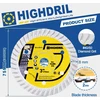 Highdril Deimantinis betono pjovimo diskas 75 mm x 10 mm įvorė - 4 vnt. apskritų pjūklų rinkinys, skirtas granito, kieto betono gaminių, kietų dirbtinių natūralių akmenų, klinkerio atskyrimui