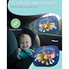 Hits4kids - apsauga nuo saulės automobiliui kūdikiui su uv apsauga, 2 vnt. rinkinys - apsauga nuo saulės automobiliui vaikams su siurbtukais - apsauga nuo saulės automobiliui šoniniams langams - automobilio lango užuolaida Paw Patrol - 44 x 36 cm