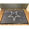 Hogaca prabangus durų kilimėlis 60 x 40 cm, sunkus, aukščiausios kokybės, 650 g, pagamintas Vokietijoje, tamsiai pilkas, su žvaigždžių kontūrais
