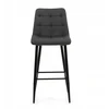 Home Design velvetinis baro taburetė Chic, pilka