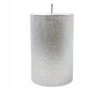 Home Didelė žvakė sidabrinė metalinė 10cm cilindro formos