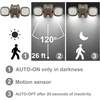 Honwell Led lauko apsaugos apšvietimas, vandeniui atsparus Ip65 belaidis apsaugos šviestuvas, 600 liumenų, judesio jutiklis, lauko baterija, lauko prožektorius, sieninis šviestuvas, apsaugos šviestuvas sodui, bronzinis