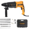 Hoteche sds plus 800 w 26 mm perforatorius, 4 funkcijos (gręžimas/smūginis gręžimas/kalimas/kaltų darymas), 1120 aps/min, 5500 smūgių/min, su priedais