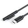 Hsupez Usb-c įkrovimo laidas, 15 V jungtis į Usb-c laidą, suderinamas su Surface Pro 3/4/5/6, Surface Nešiojamas kompiuteris/laptop 2, Surface Book 1/2, Surface 3/go/studio (1,8 m)
