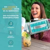 Icebreaker Pop 2.0 ledo kubelių padėklas – gaminkite ir patiekite ledą neliesdami jo – higieniška ledo talpykla šaldikliui – silikoninė talpykla su dangteliu – ledo kubelių gaminimo aparatas su 18 ledo kubelių