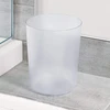 Idesign apvalus mažas atliekų konteineris, modernaus dizaino, pagamintas iš patvaraus plastiko, universalus popierinis krepšys vonios kambariui, biurui, virtuvei ir kitiems kambariams, baltas