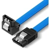 Ieron Sata kabelis 6gbps Sata 3 (0.5m) L formos 7 kontaktų Sata Iii kabelis su fiksavimo mechanizmu Hdd / Ssd duomenims standiesiems diskams, Sata Hdd/ssd, Cd ir Dvd įrenginiams, Sata I ir Ii, 20 colių, mėlynas